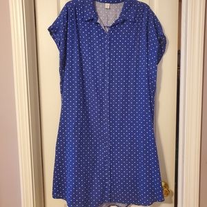 NWOT OLD NAVY Polka Dot button down dress size XXL